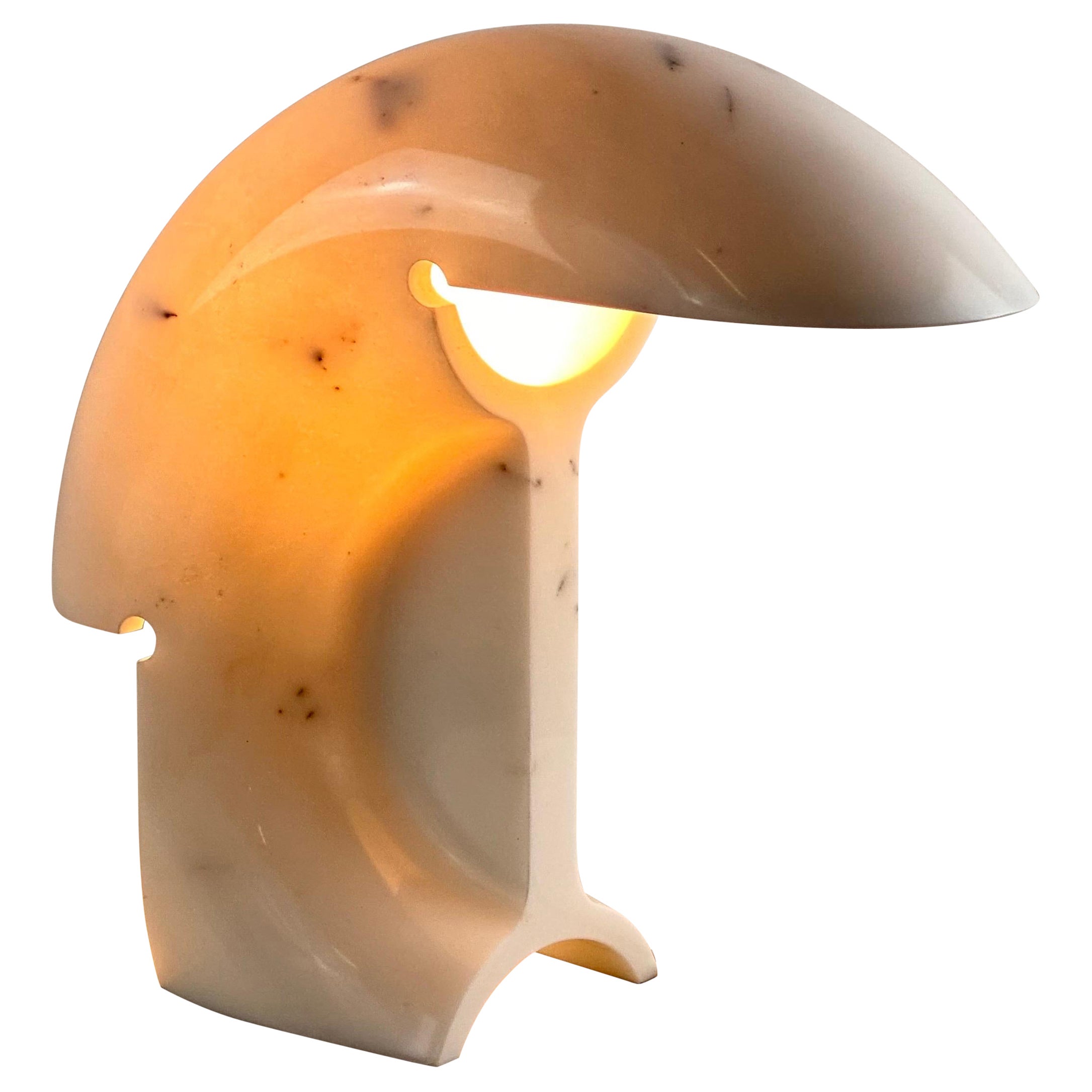 "Biagio" Table Lamp by Tobia Scarpa for Flos in White Carrara Marble, 1960s