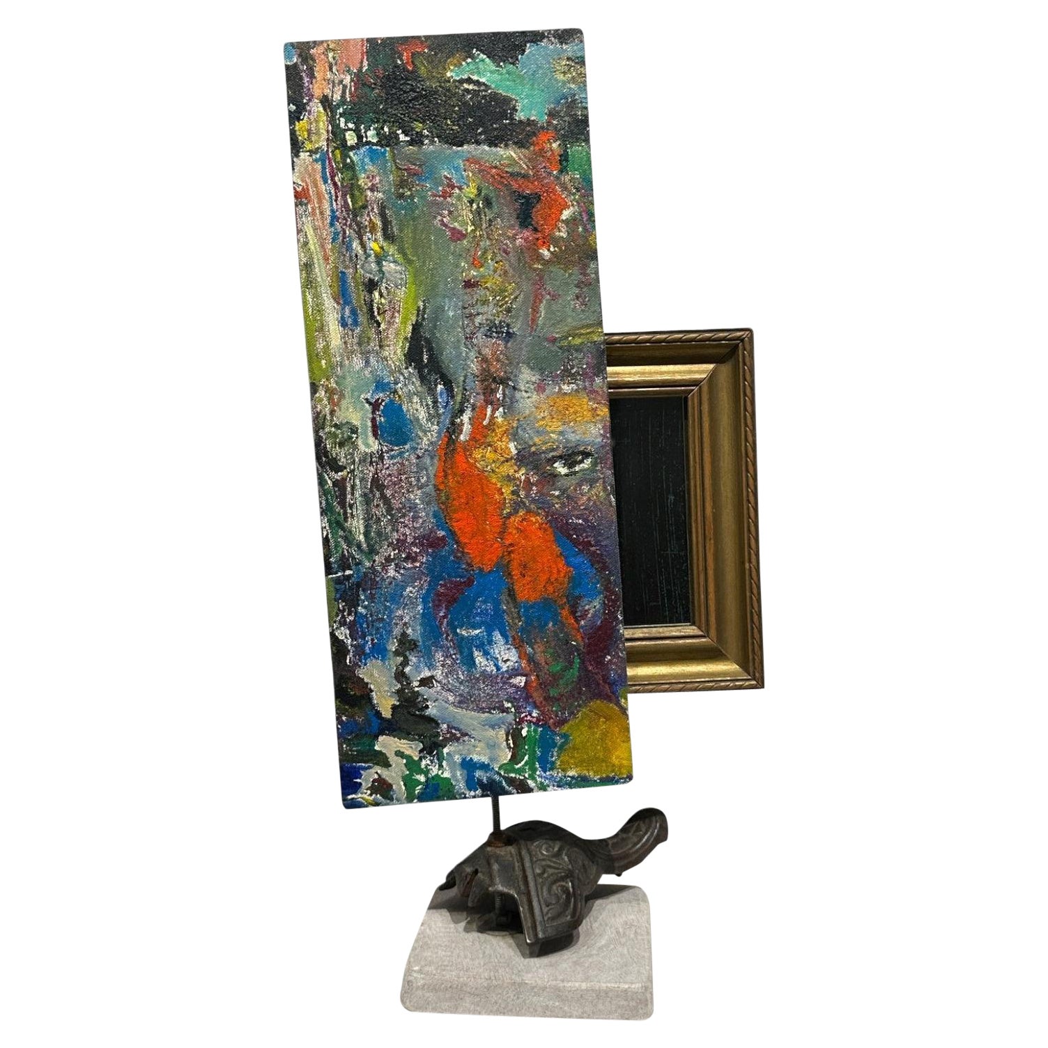 Reality Was Just Too Much Baggage - Painting & Vanity Mirror, Objet D'art  For Sale