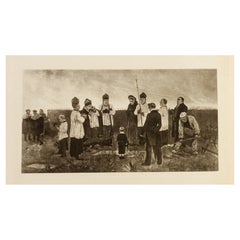 Félicien Rops (1833-1898) Gravure originale belge 19e siècle