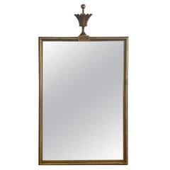 Tommi Parzinger gilt mirror decorative finial hollywood regency mid century