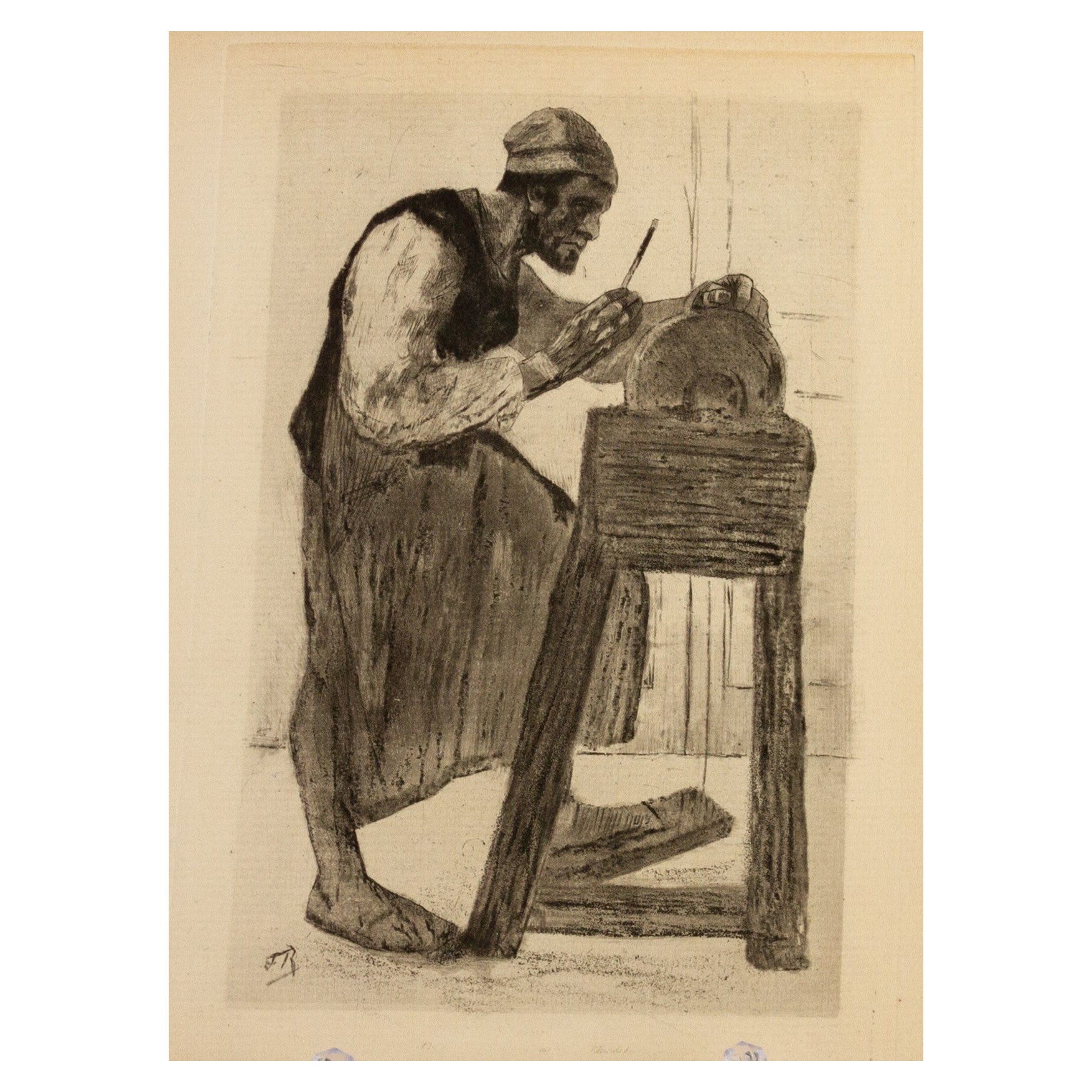 Félicien Rops (1833-1898) Gravure originale belge 19e siècle 