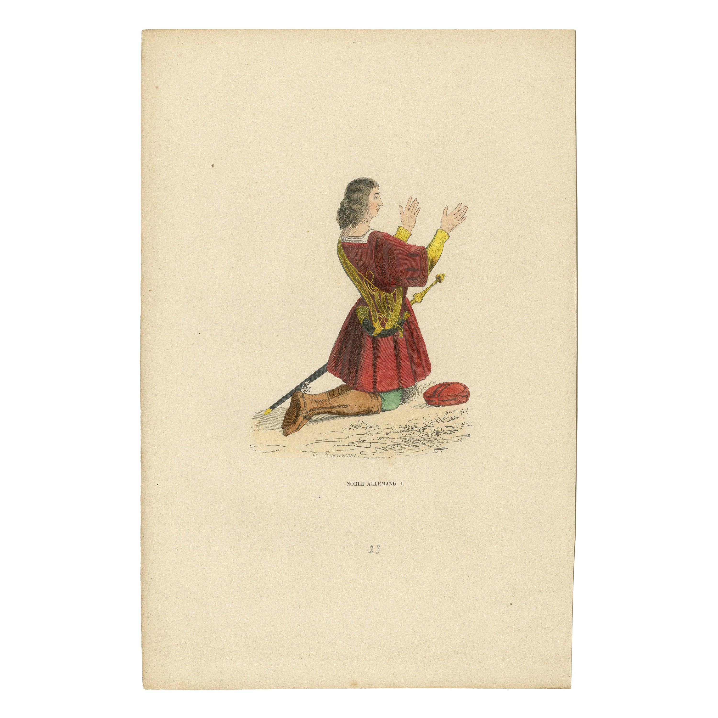 Le pli du noble : un aristocrate allemand en supplication, 1847