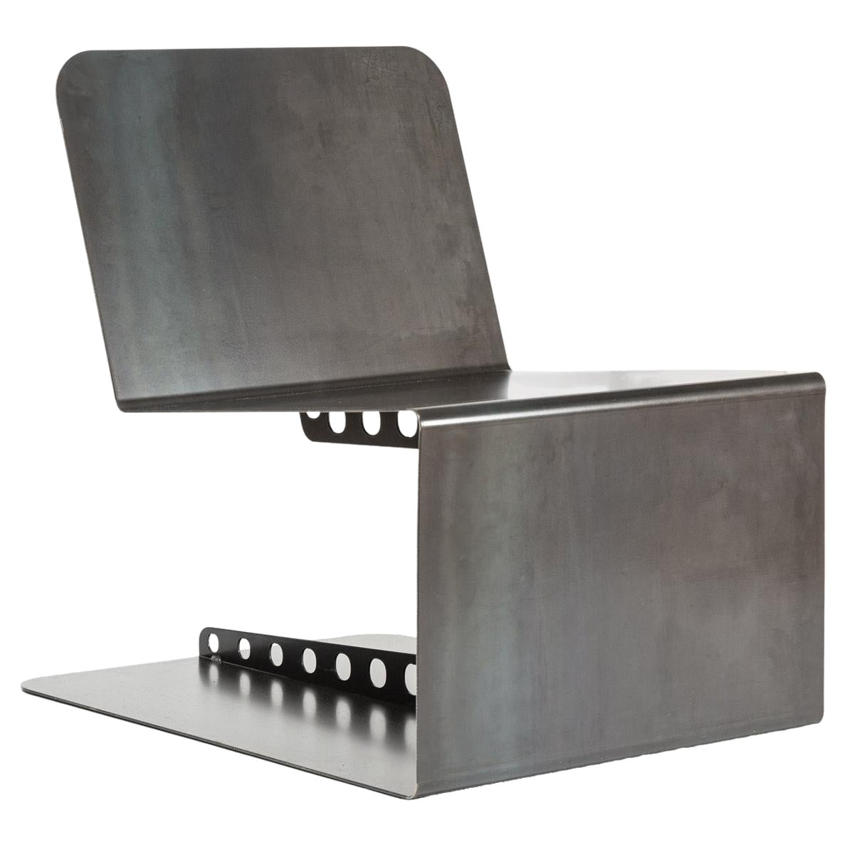 Sedia da salotto brutalista Meccano di Spinzi, design italiano da collezione