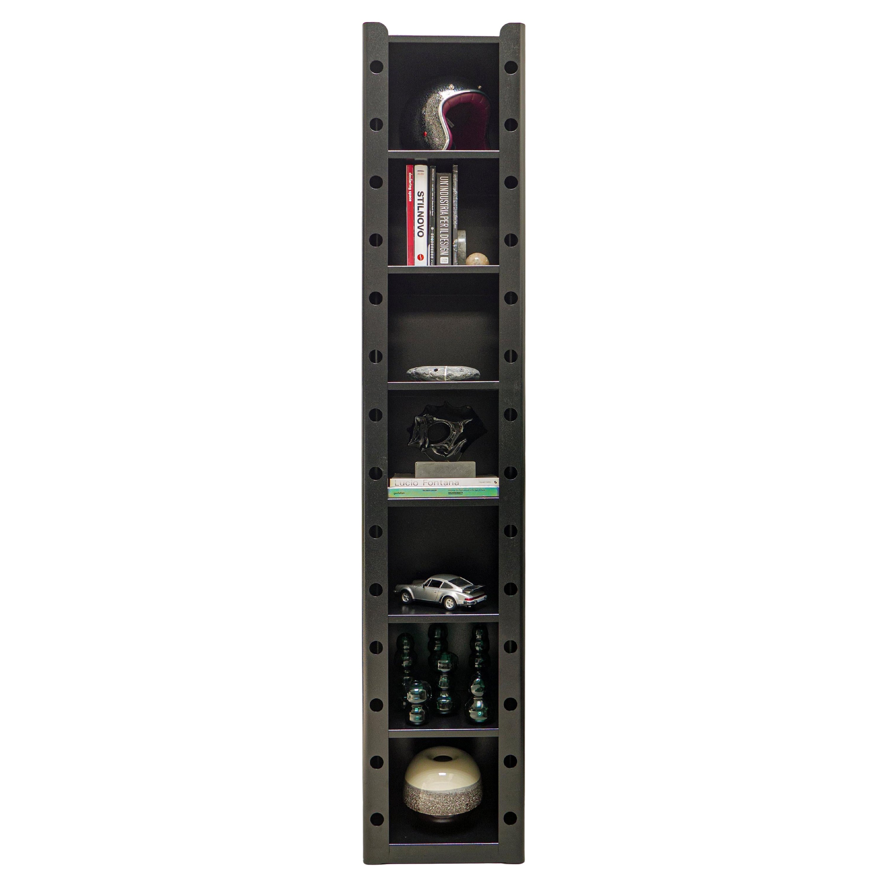Spinzi Meccano Bookcase, Contemporary 21st Century Industrial Metal Furniture For Sale