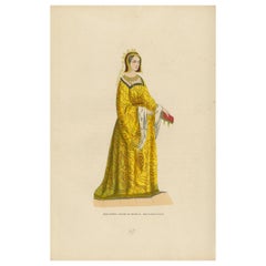 Margaret of Anjou, Queen Consort of Henry VI, Costume Di Moyen Age, 1847