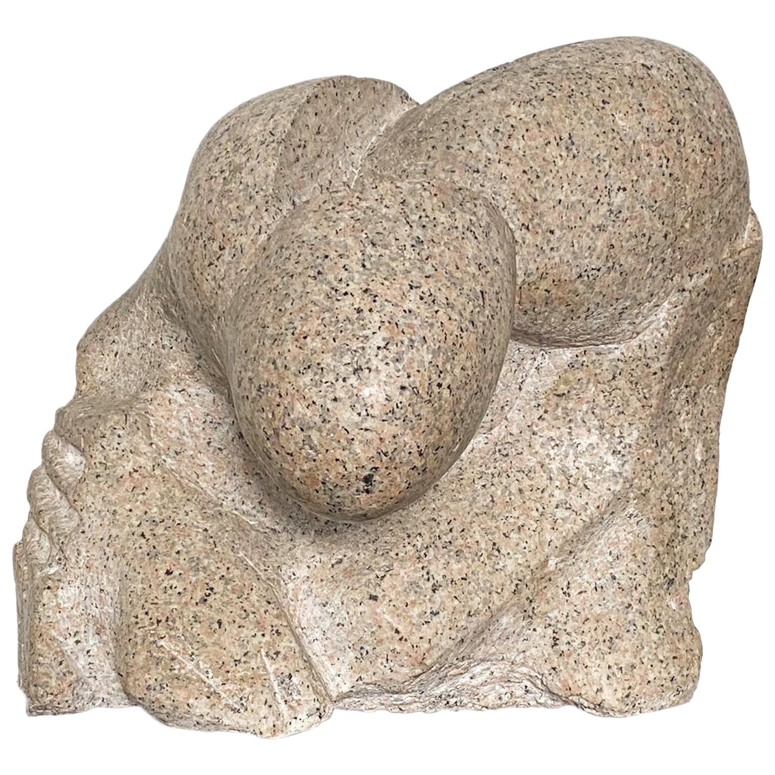 Sculpture en granit rose d'Aldo Flecchia