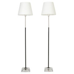 Midcentury Glass Floor Lamps by Carl Fagerlund, Orrefors, Sweden, 1960s