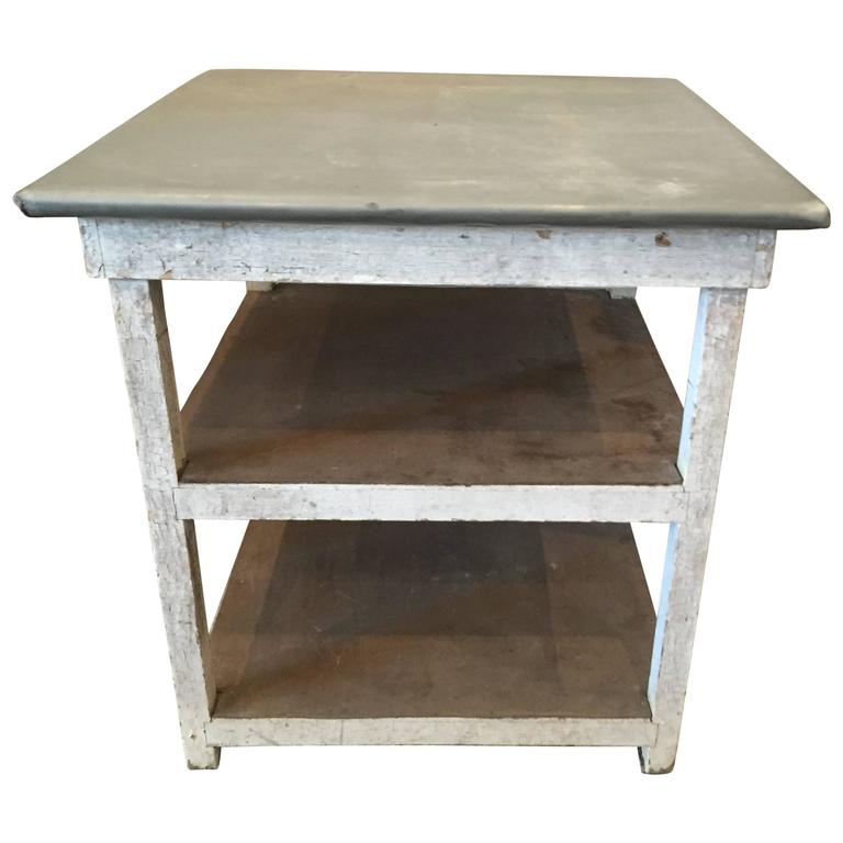 Vintage 4 Drawer Metal Steel Desk At 1stdibs Vintage Metal Top Table