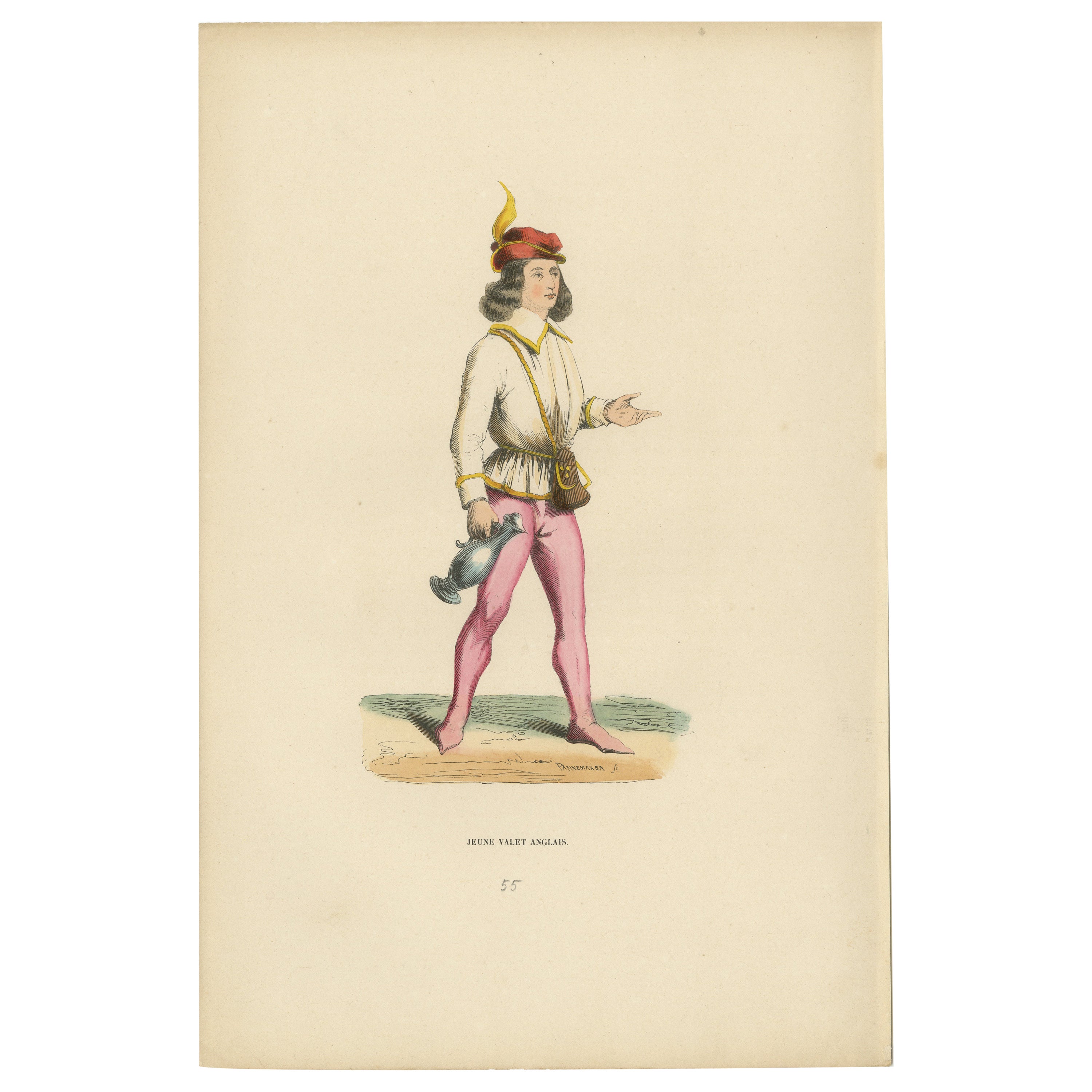 The English Squire: A Portrait of Service and Style, Original Engraving of 1847 For Sale
