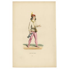 The English Squire: A Portrait of Service and Style, Original Engraving of 1847