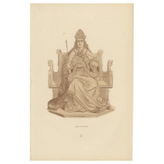 Louis le Bavarois dans les tons sépia : Sovereignité intronisée, 1847