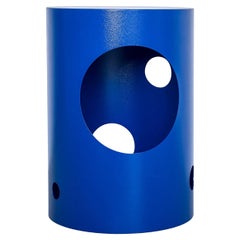 Contemporary 21st Century Spinzi Silös Stool, Side Table, Electric Blue