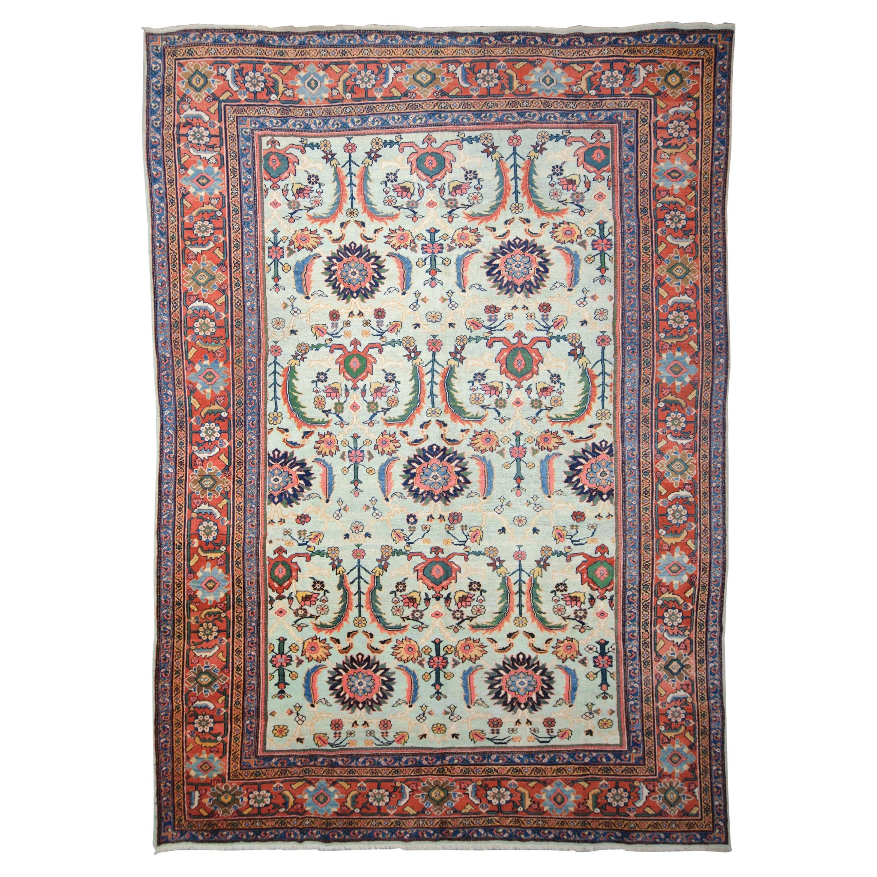 Antique Mahal Rug - Late of 19th Century Mahal Rug, Antique Rug, Vintage Rug For Sale