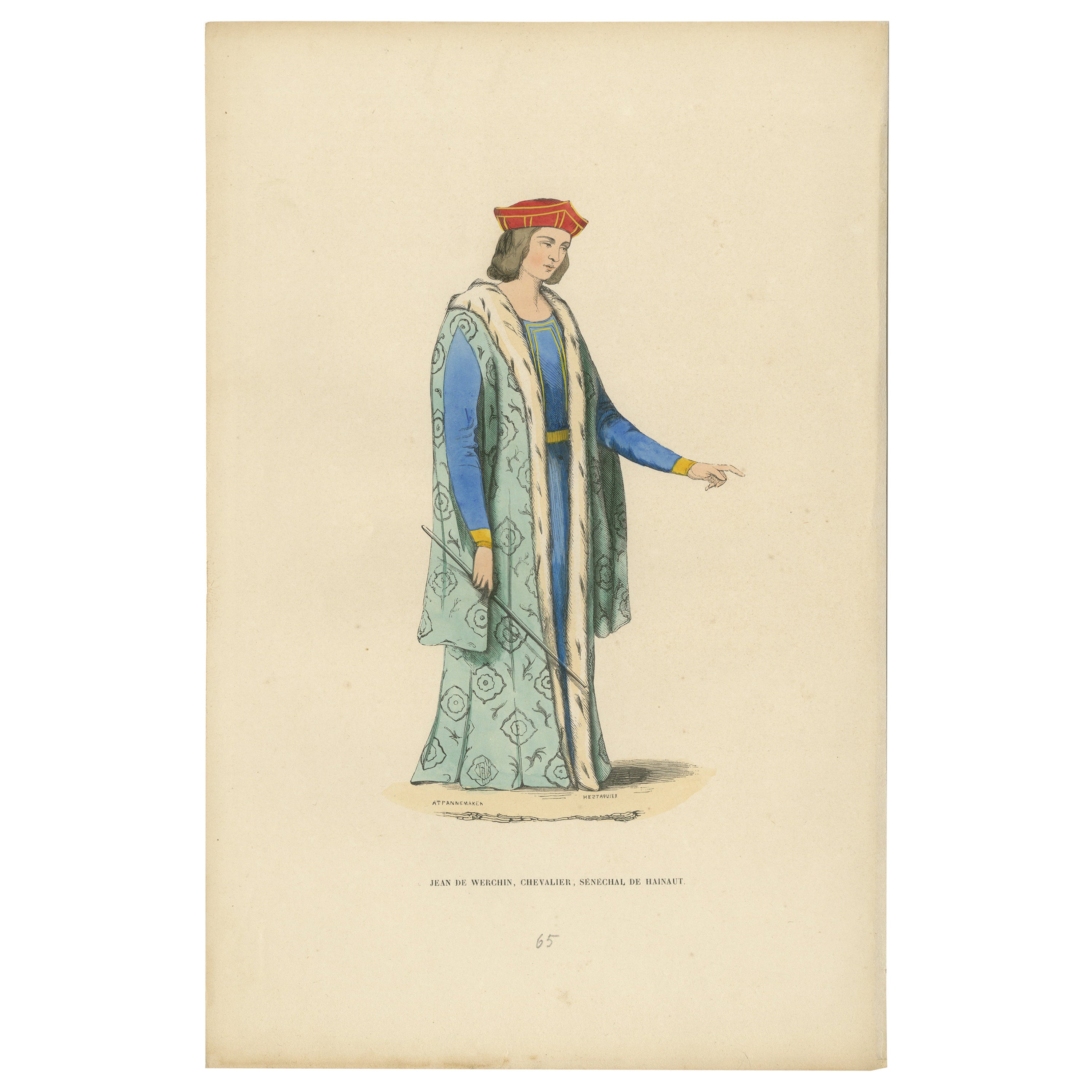 Jean de Werchin, a Knight and Seneschal of Hainaut: The Knight's Poise, 1847 For Sale