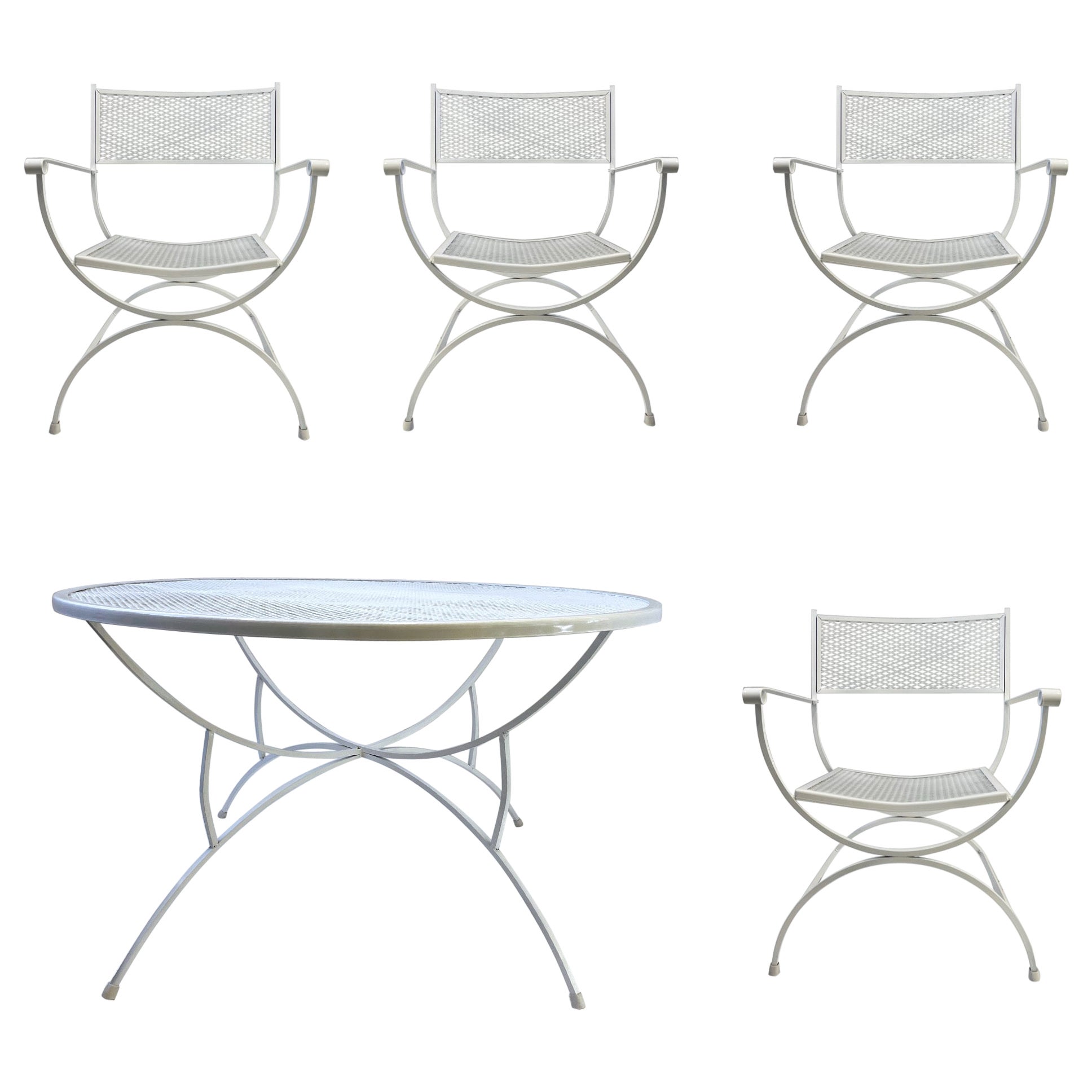 Bob Anderson Patio Table and Chairs Set For Sale