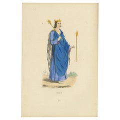 Original Engraving of Charles VI: The Well-Beloved Monarch, 1847