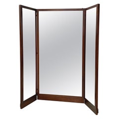 Used Italian mid-century modern Freestanding full-length floor mirror in wood, 1960s