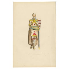 Antique Engraving of Le Chevalier Gifford de Léchampton: The Gallant Knight, 1847