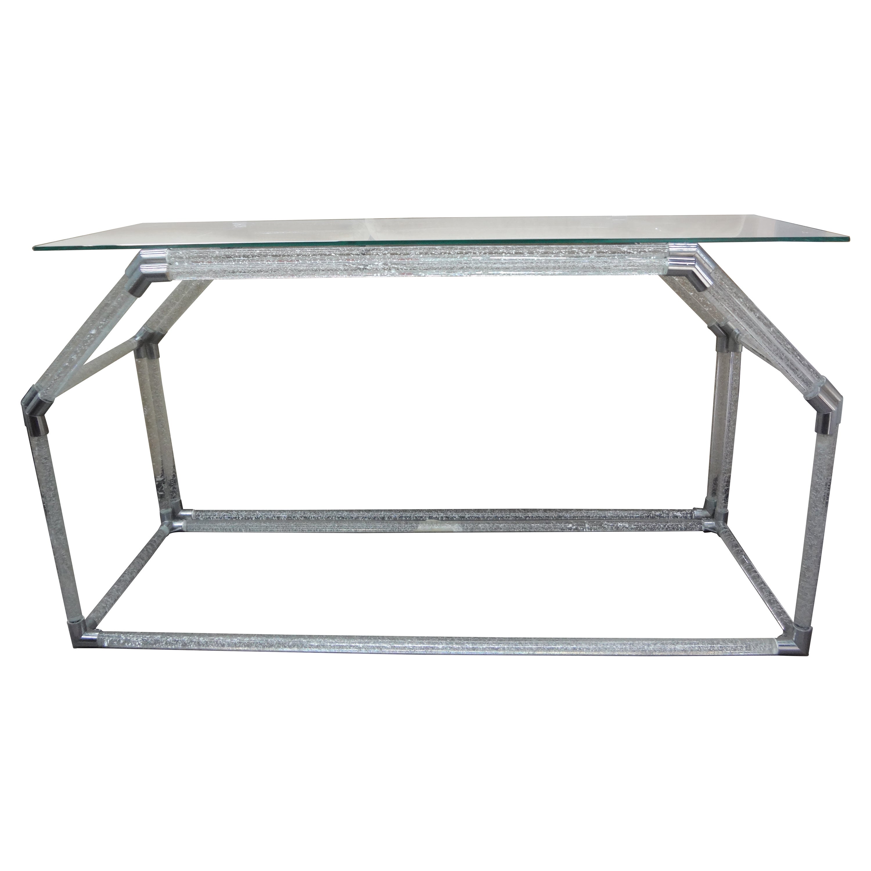 Murano Glass Console Table By Seguso For Sale