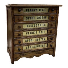 Antique Clark’s 0.n.t Spool Cabinet.