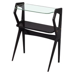 Used Modern Black Lacquer Occasional Table