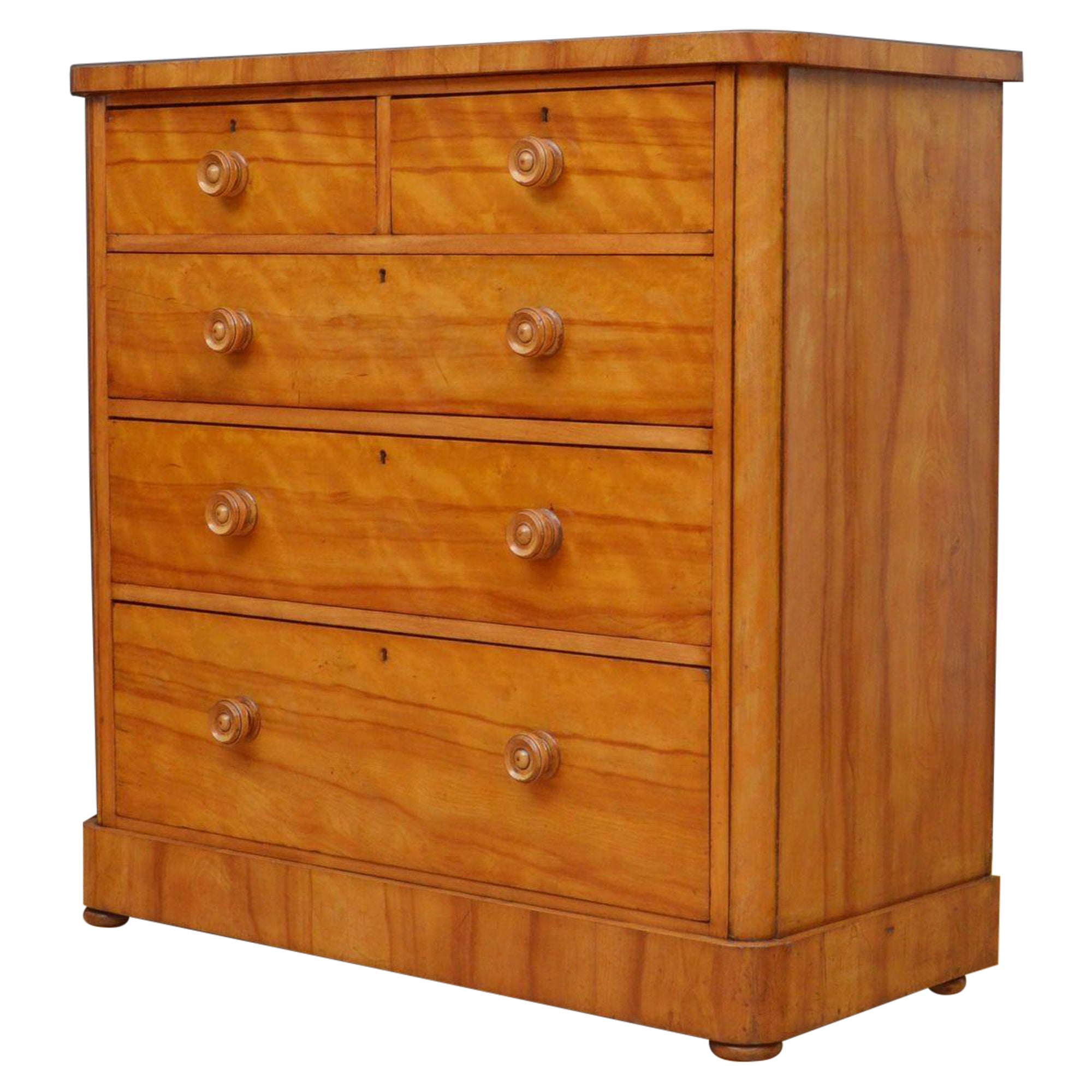 Victorian Satinwood Chest of Drawers For Sale