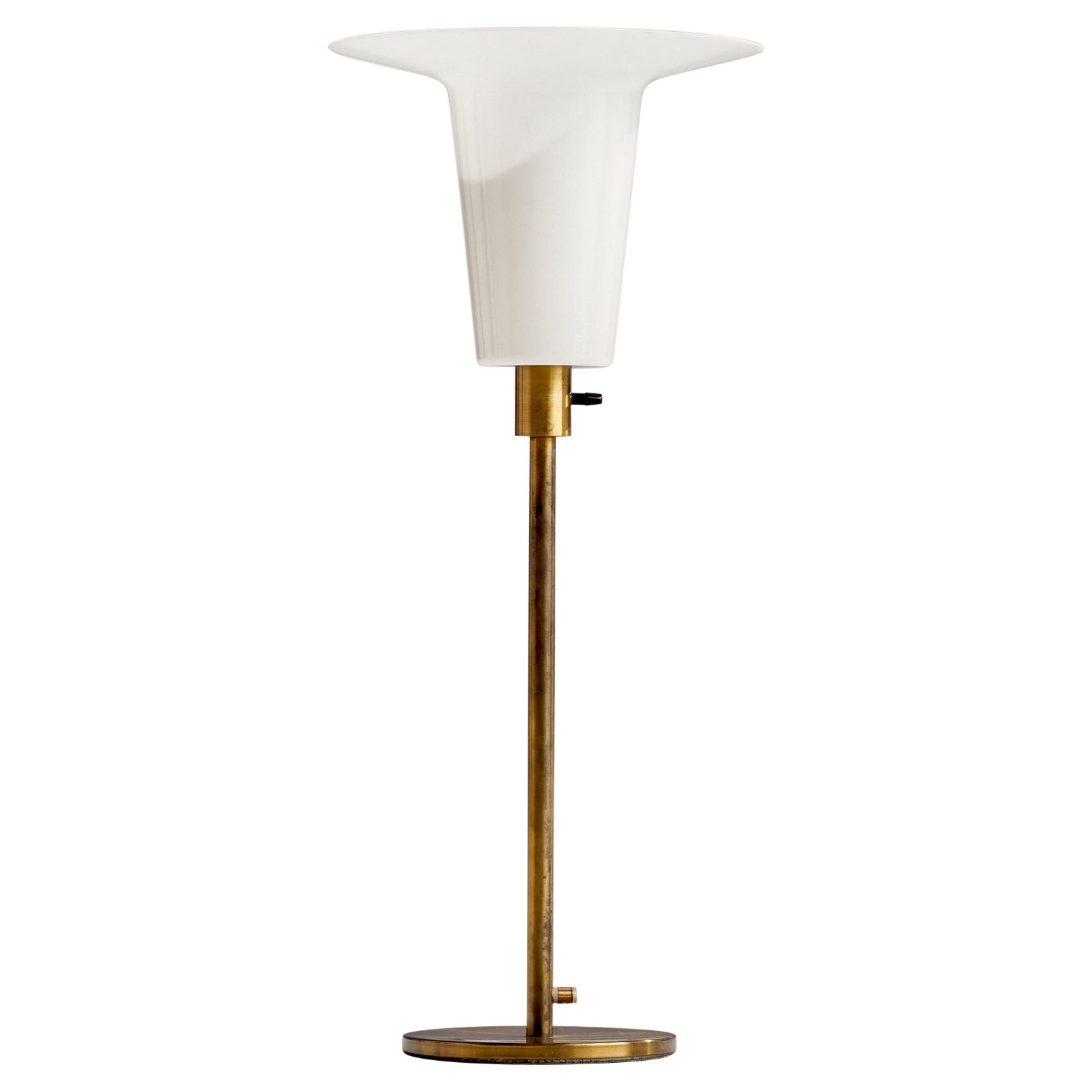 Wolfgang Haase, Large "Basis" Table Lamp, Brass, Acrylic, Sweden, 1967