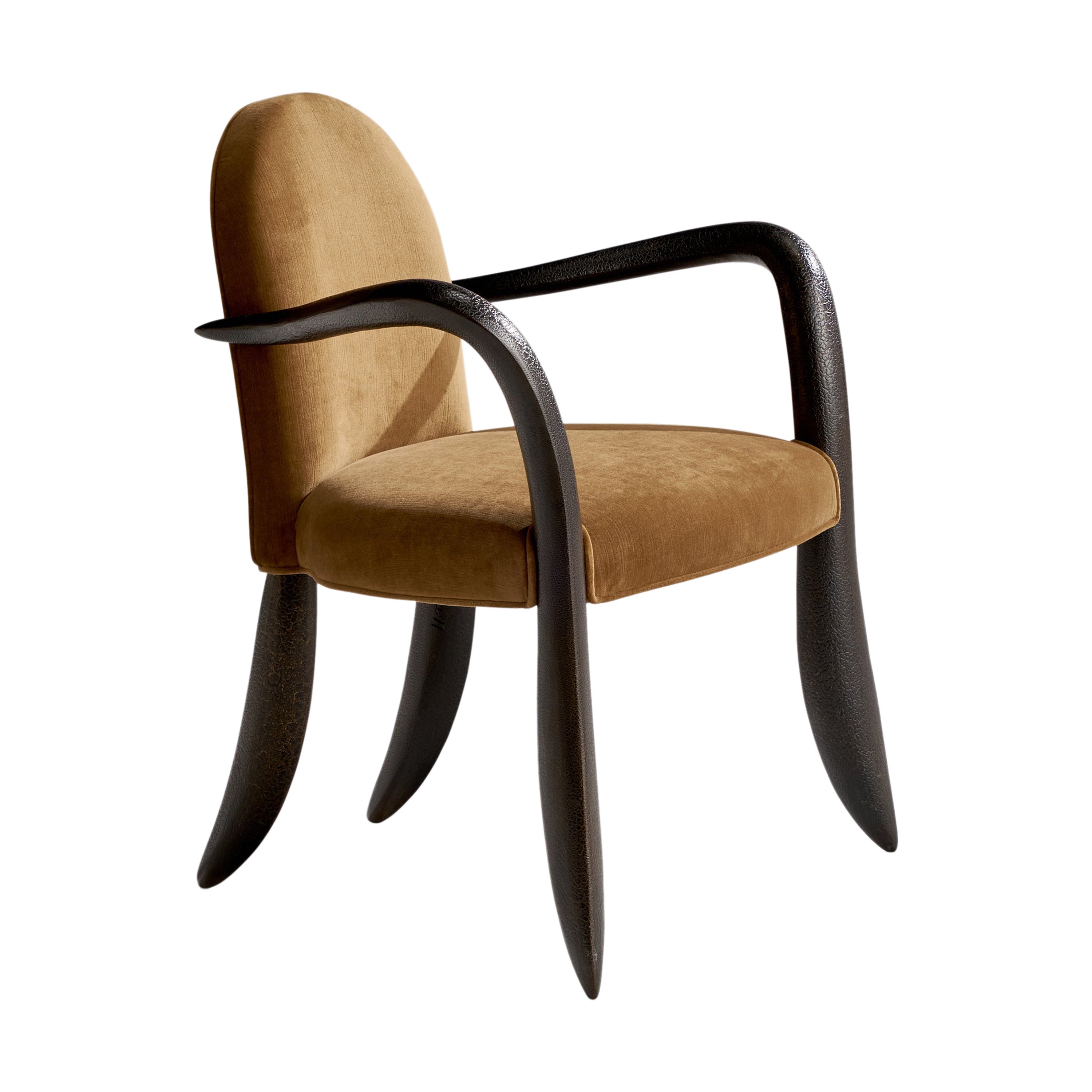 Wendell Castle, Armchair, Mahogany, Velvet, USA, 1997 For Sale