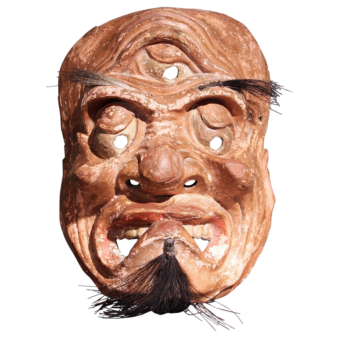 Masque japonais en bois en vente