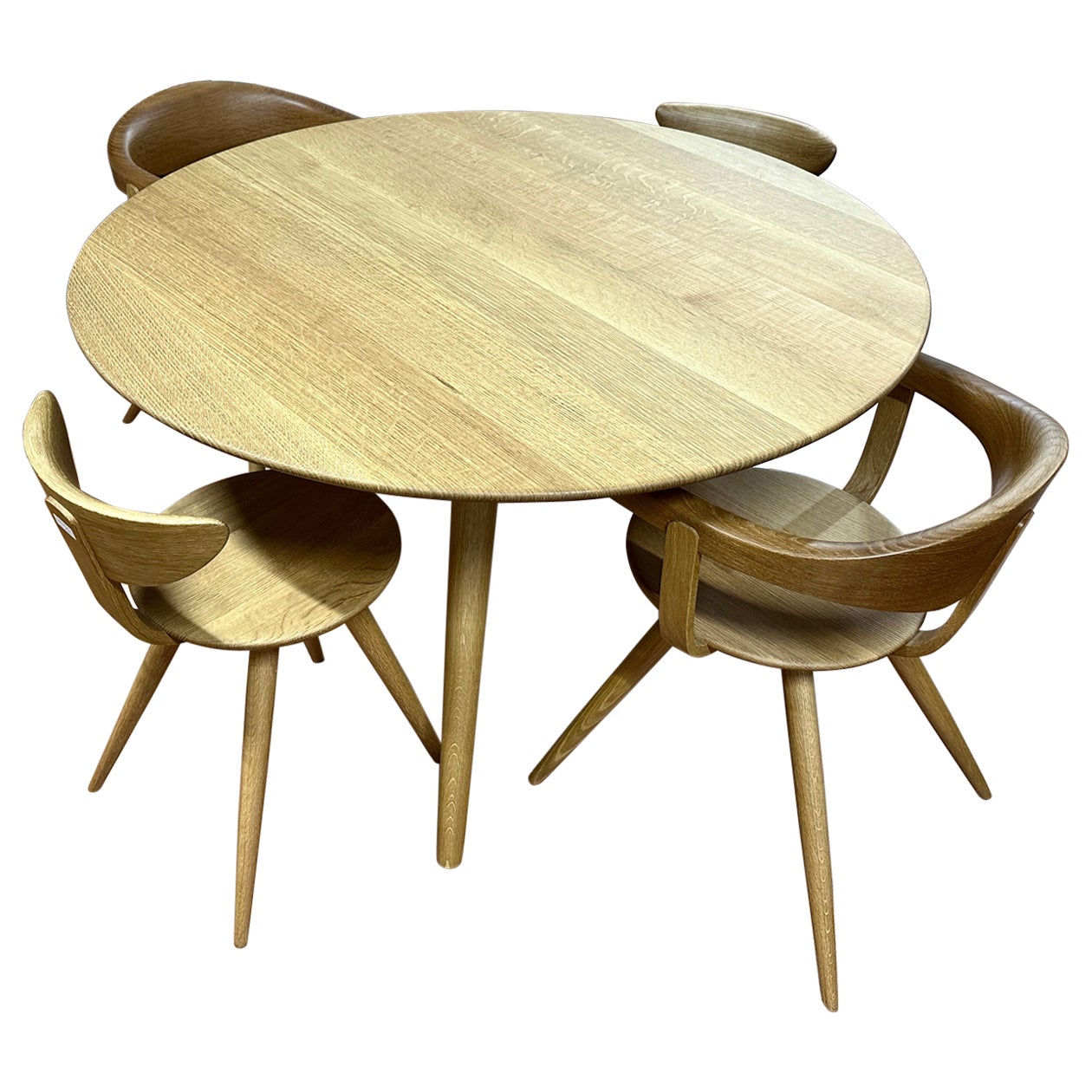 Sori Yonagi for Hida Bleached Oak Table and Chairs Reissue 2022 For Sale