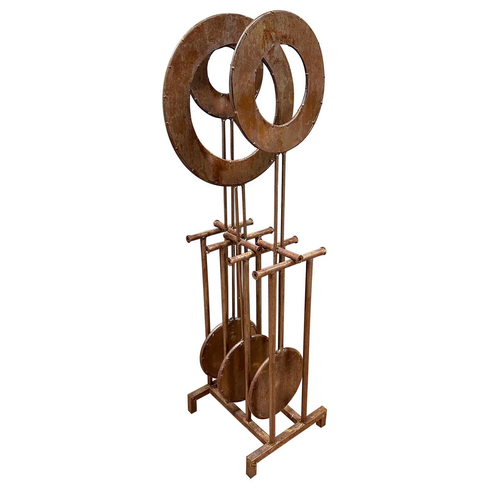 Beautifully Patinated Iron Outdoor Kinetic Sculpture For Sale