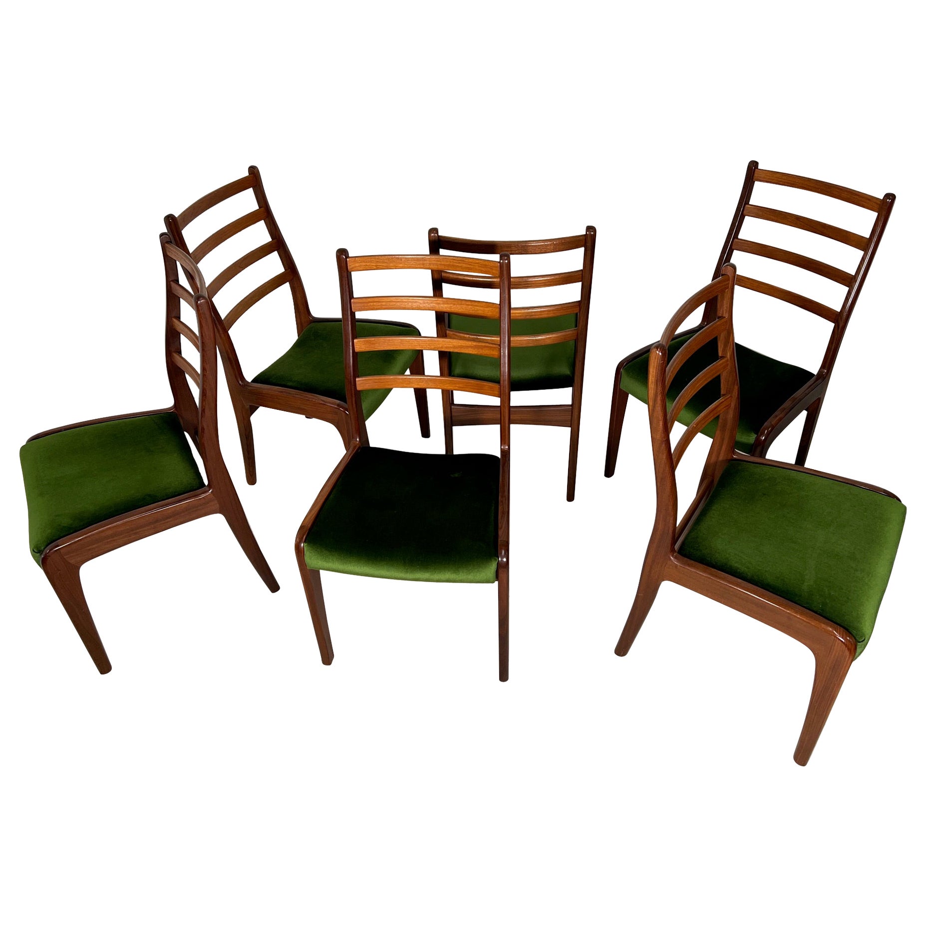 Set Of 6  Mid Century  Modern Teak Dining Chairs By G Plan Ladder Back