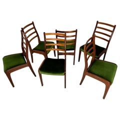 Retro Set Of 6  Mid Century  Modern Teak Dining Chairs By G Plan Ladder Back