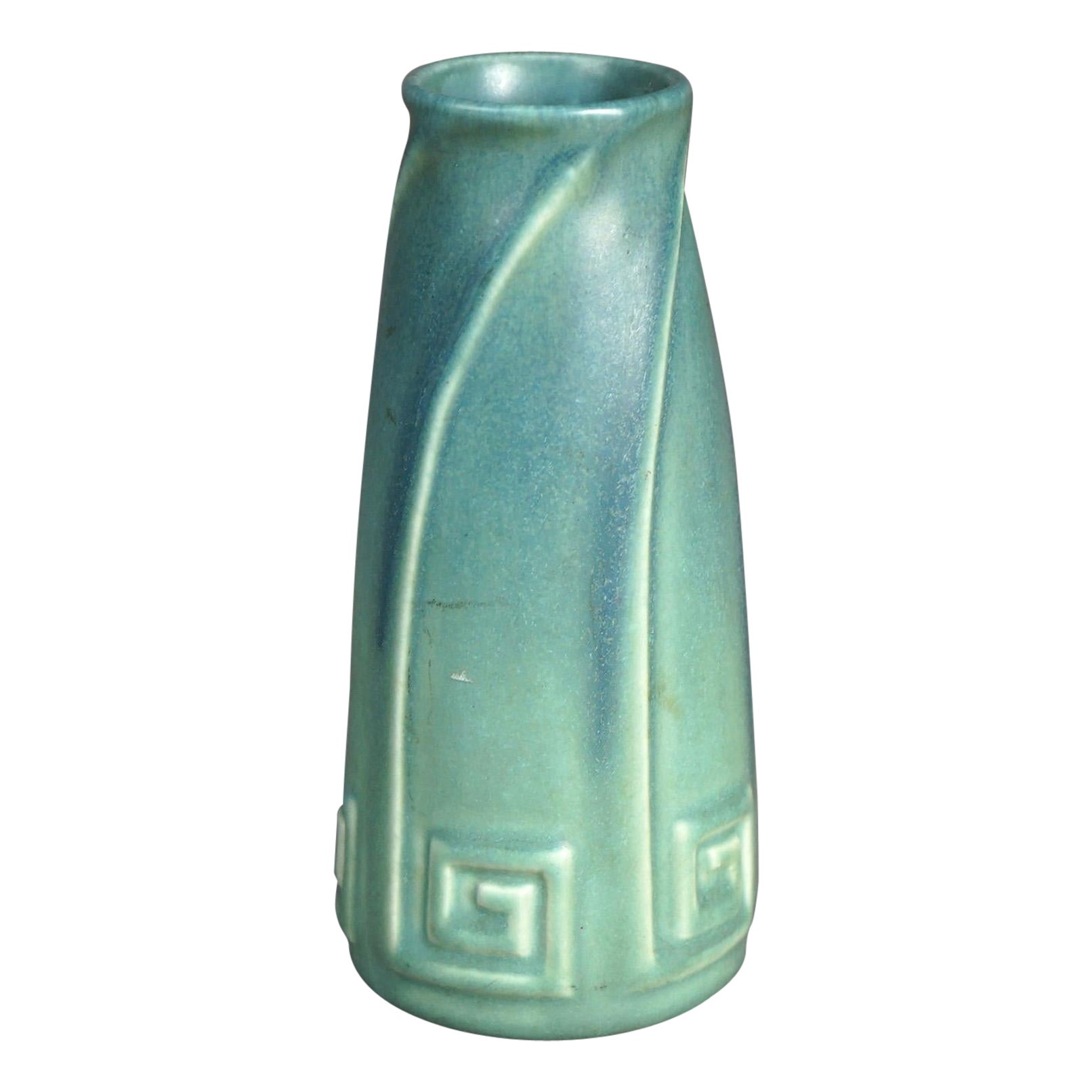 Ancien vase de poterie d'art Arts & Crafts Rookwood émaillé mat C1923 en vente