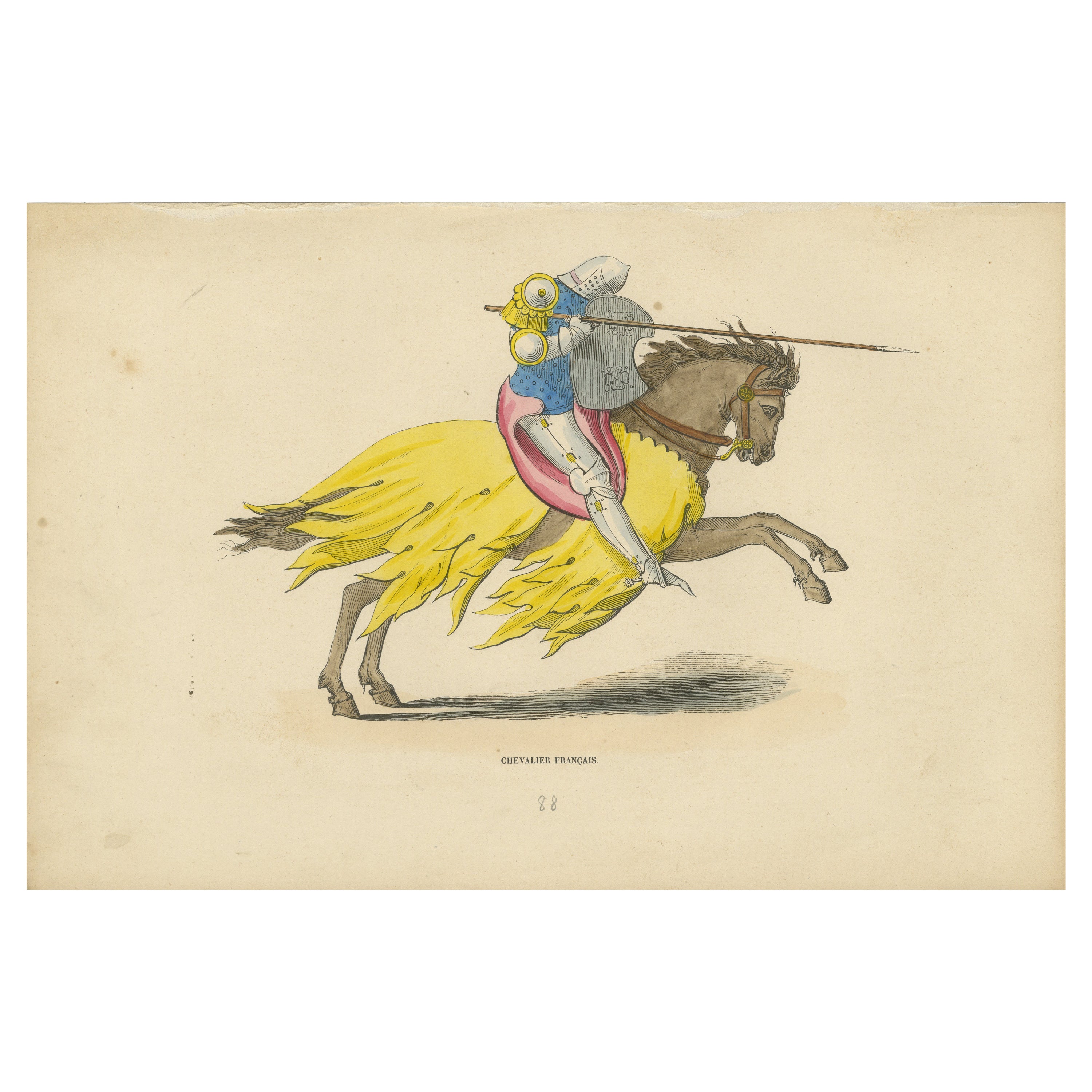 Charge de valeur : Le chevalier français médiéval, 1847 en vente