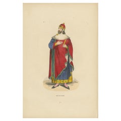 Antique Venetian Dignity: The Doge in Contemplation, Engraving of 1847