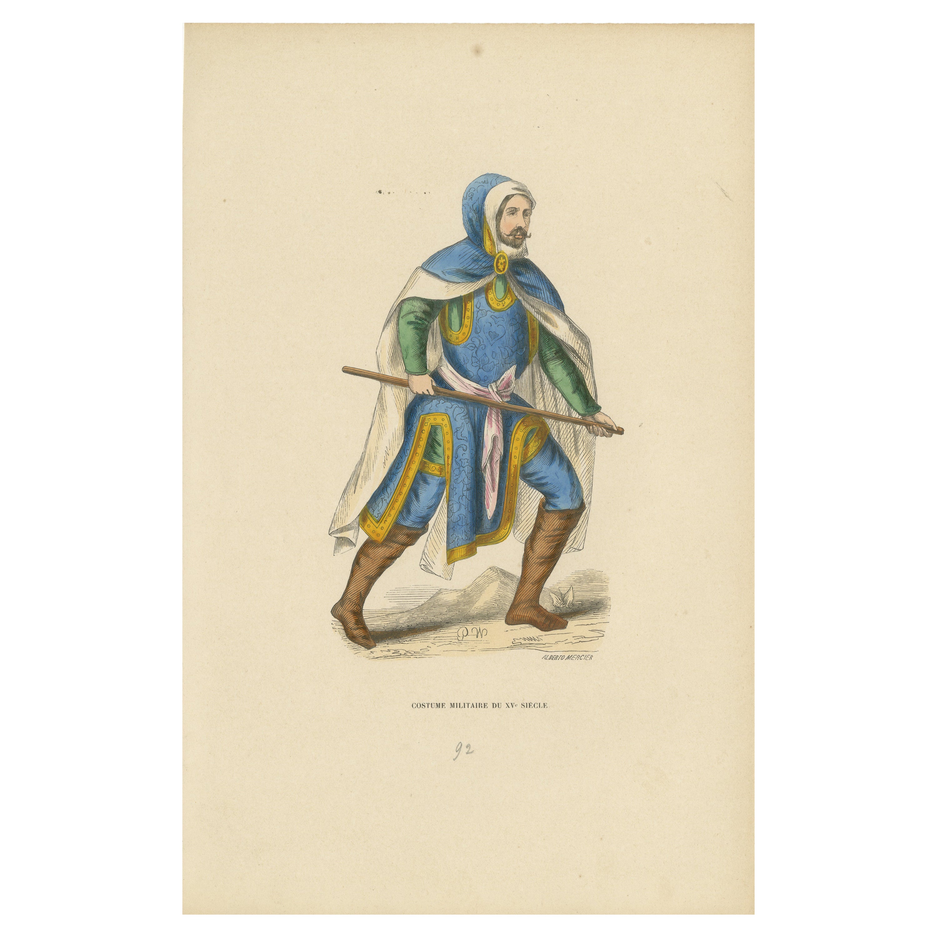 Vigilance in Blue: 15th Century Military Garb, 1847 For Sale