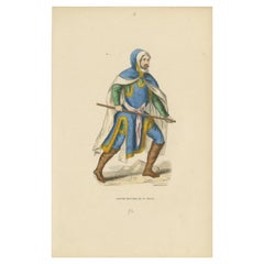 Antique Vigilance in Blue: 15th Century Military Garb, 1847