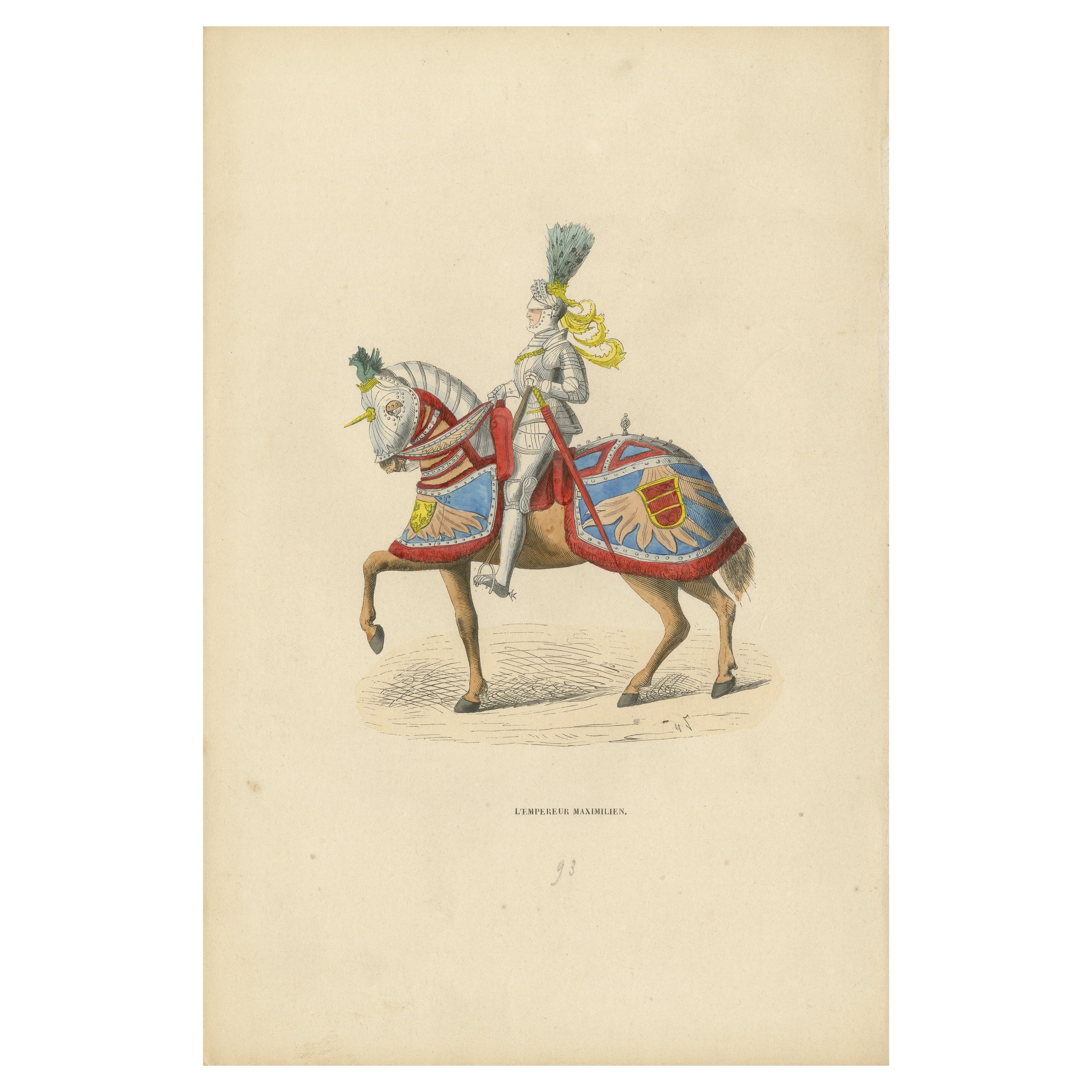 Imperial Splendor: Emperor Maximilian on Parade, 1847 For Sale