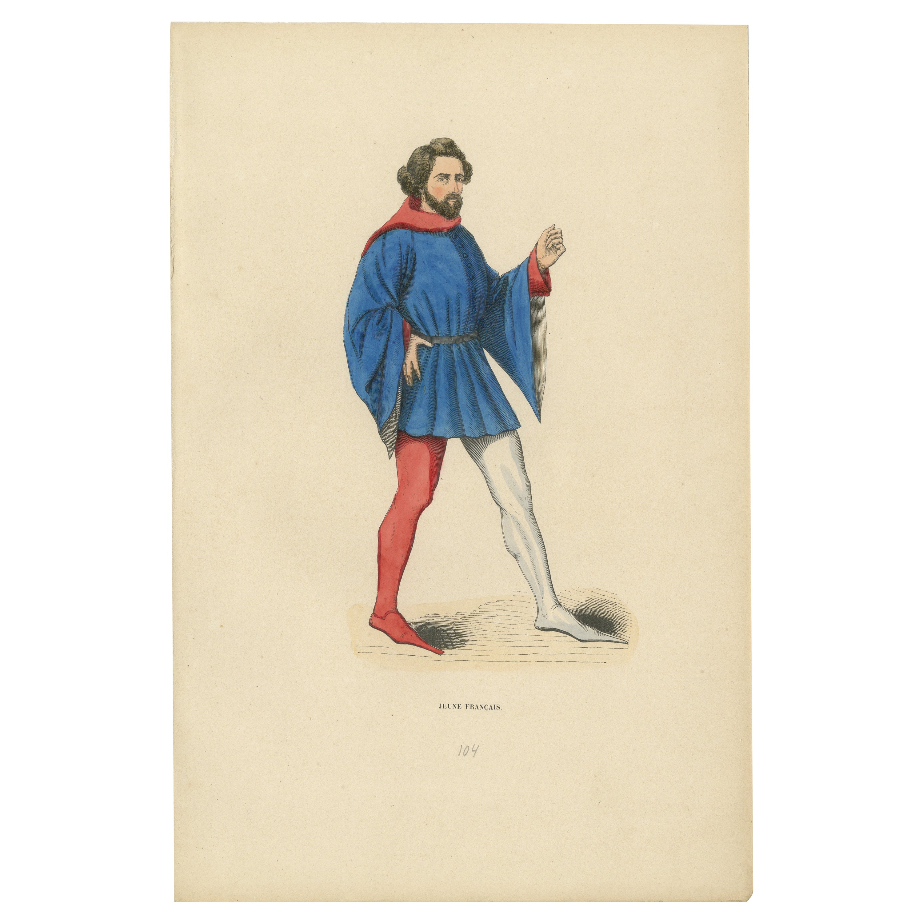 Französische Jugend im traditionellen mittelalterlichen Anzug, 1847