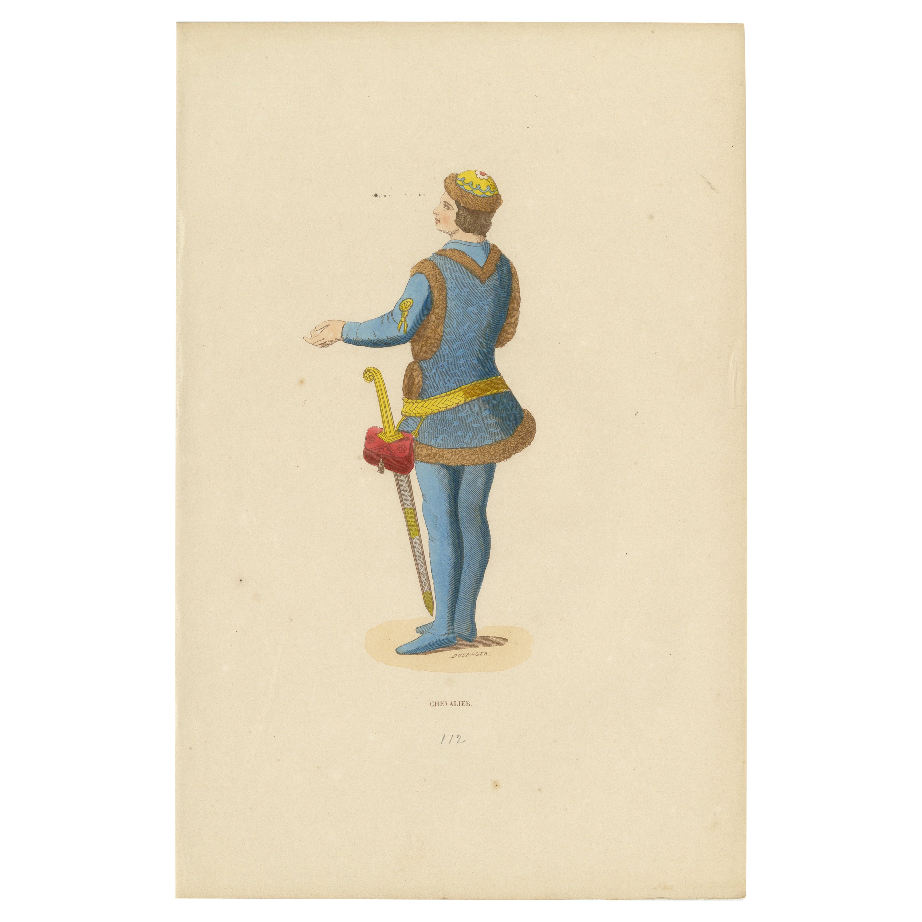 Chevalier médiéval : héraldique et valeur en garbe du 15e siècle, 1847 en vente