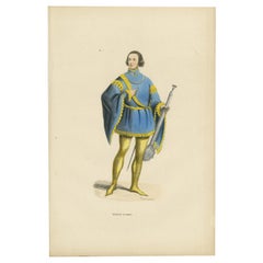 Sergent aux bras dans la garde cérémoniale : symbole d'autorité et de protection, 1847