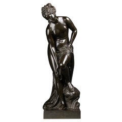 Christophe G; Allegrain : "Diana bathing", XIXth century bronze cast