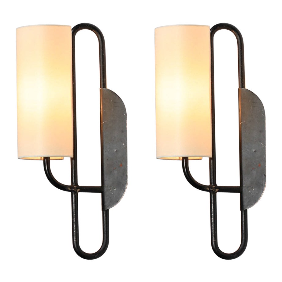 French vintage wall light from the 50's in the style of Jean Royère 