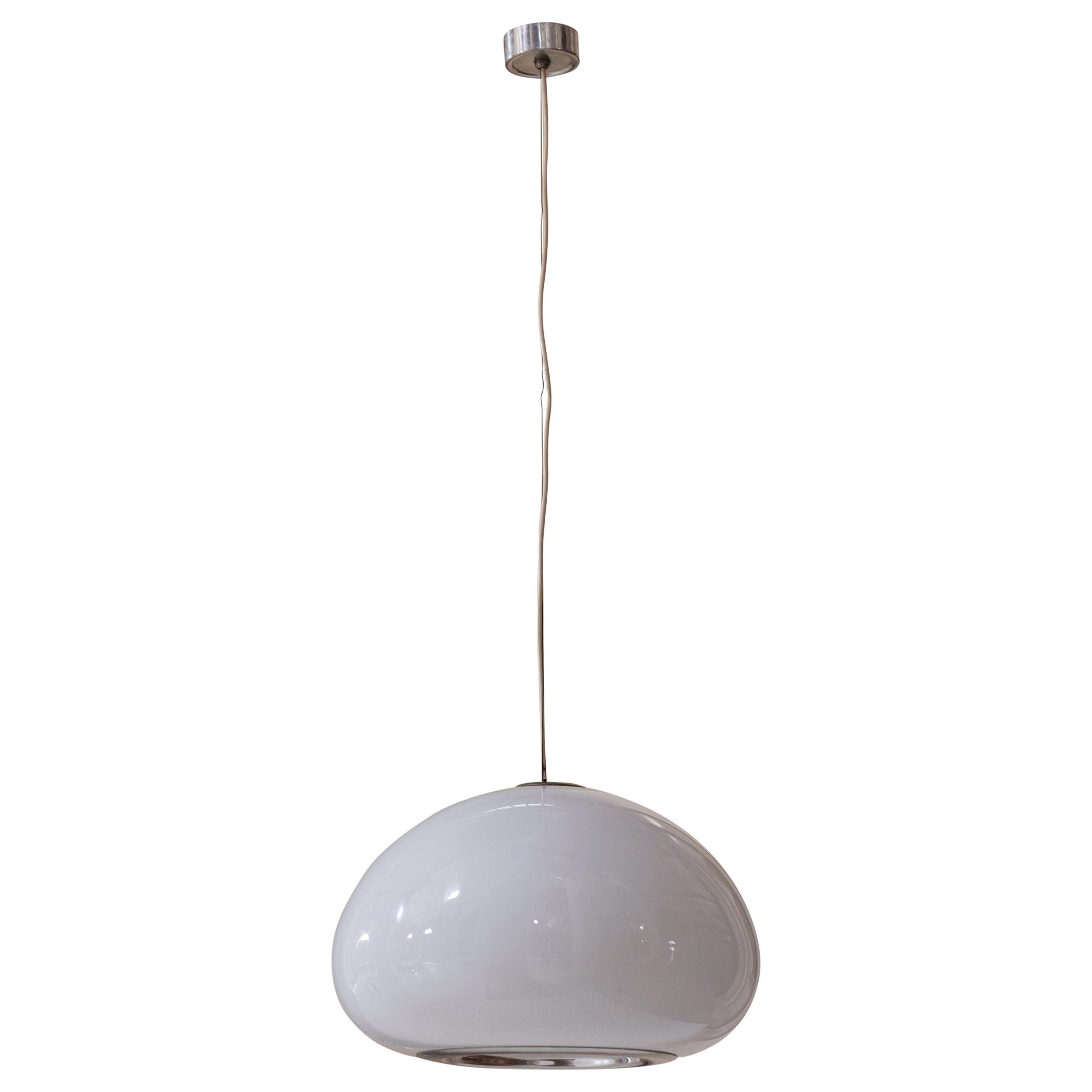 Suspension Black & White du milieu du siècle par Achille e Piergiacomo Castiglioni pour Flos en vente