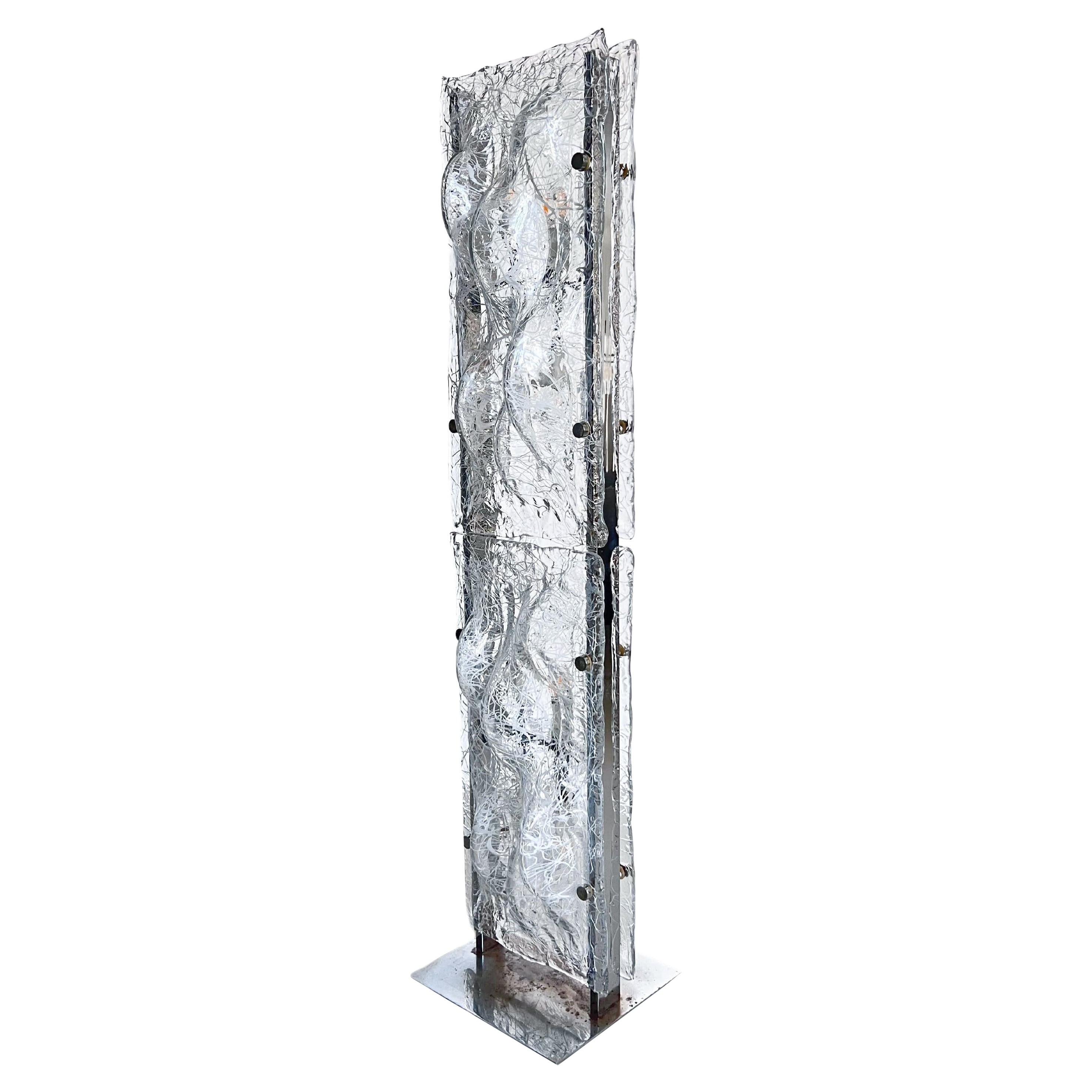 Timeless Murano Sculptural Floor Lamp von Toni Zuccheri, Space Age Collectible im Angebot