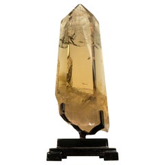 AAA Water Clear Honey Orange Citrine, A Natural, Raw, and Large Citrine Tower