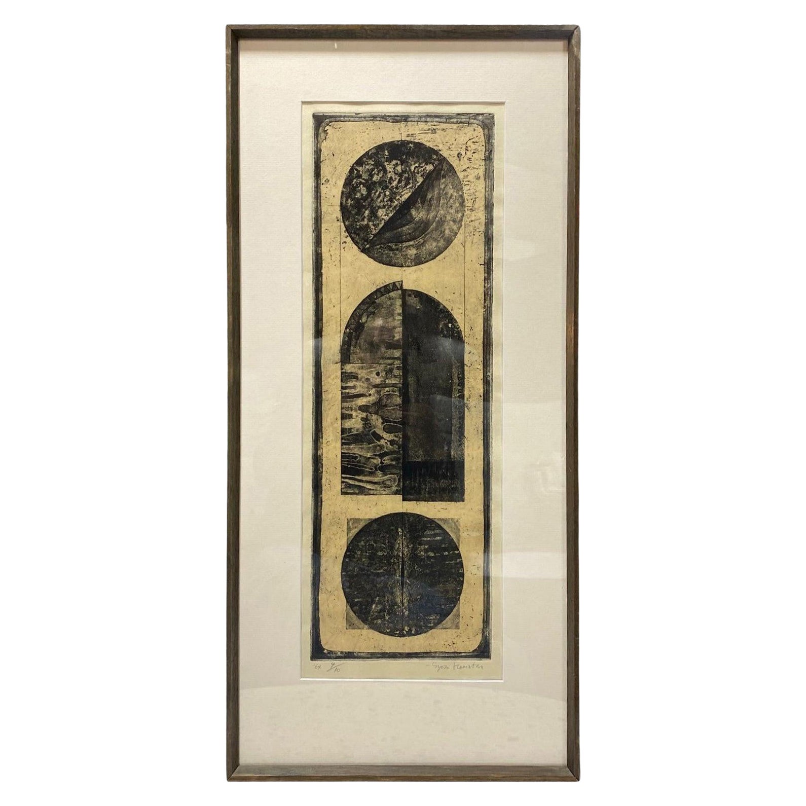 Shozo Komatsu Signed Limited Edition Japanese Abstract Expressionism Etching
