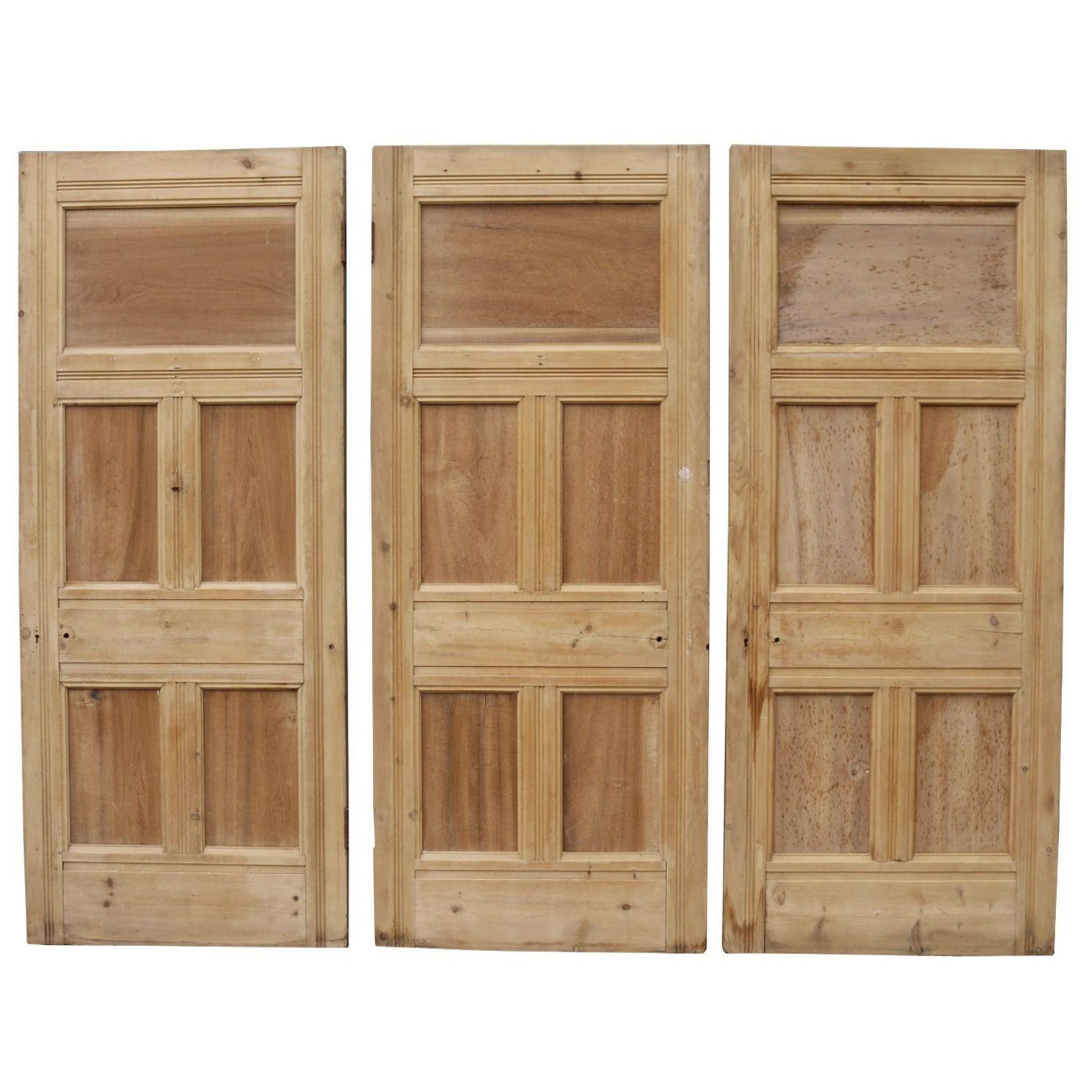 Reclaimed Stripped Pine Doors (Set of Three)