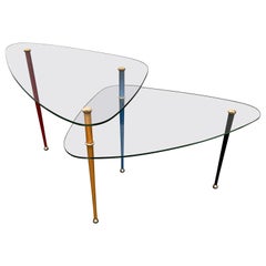 Italian "Arlecchino" Side Table in Glass by Edoardo Paoli for Vitrex, 1950s